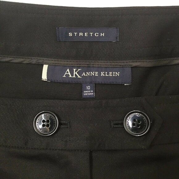 AK Anne Klein Knee Skirt Womens size 8 Straight Stretch Black MSRP $99 - Picture 4 of 6